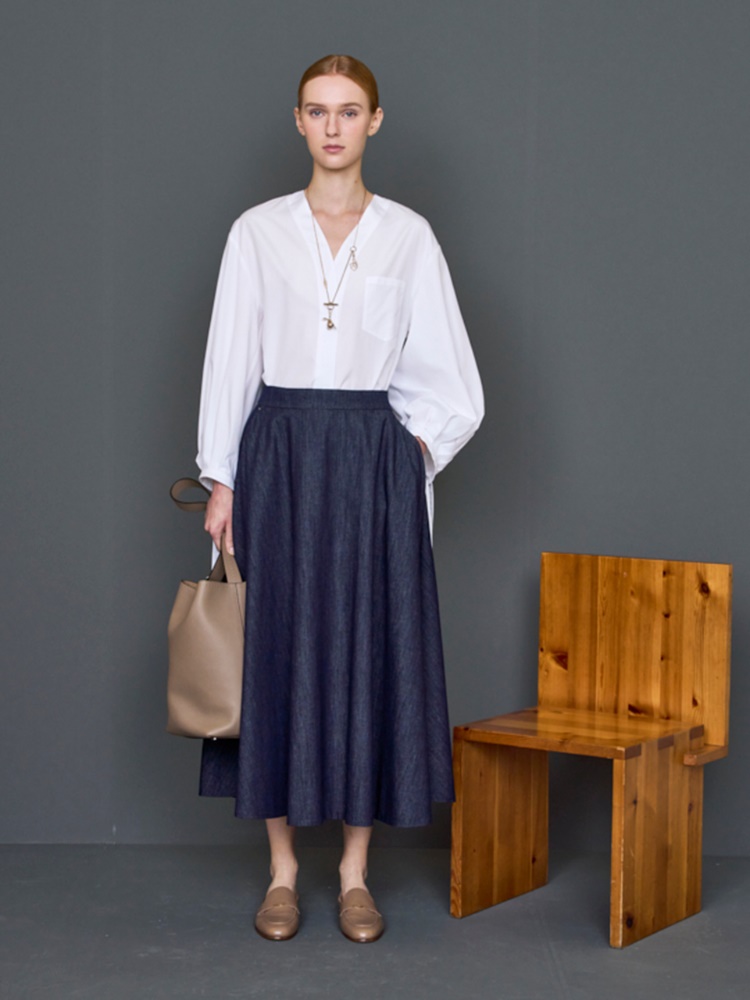 Washed cotton shirt + OPTICAL WHITE - Max Mara
