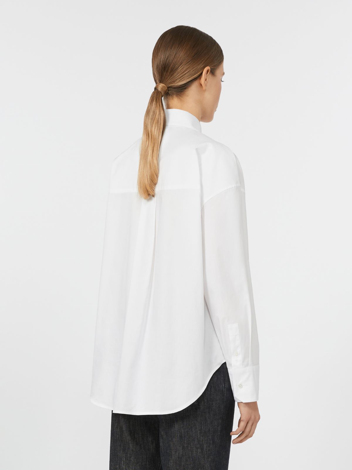 Koszula z bawełny oxford - BIAŁY - Max Mara - 3