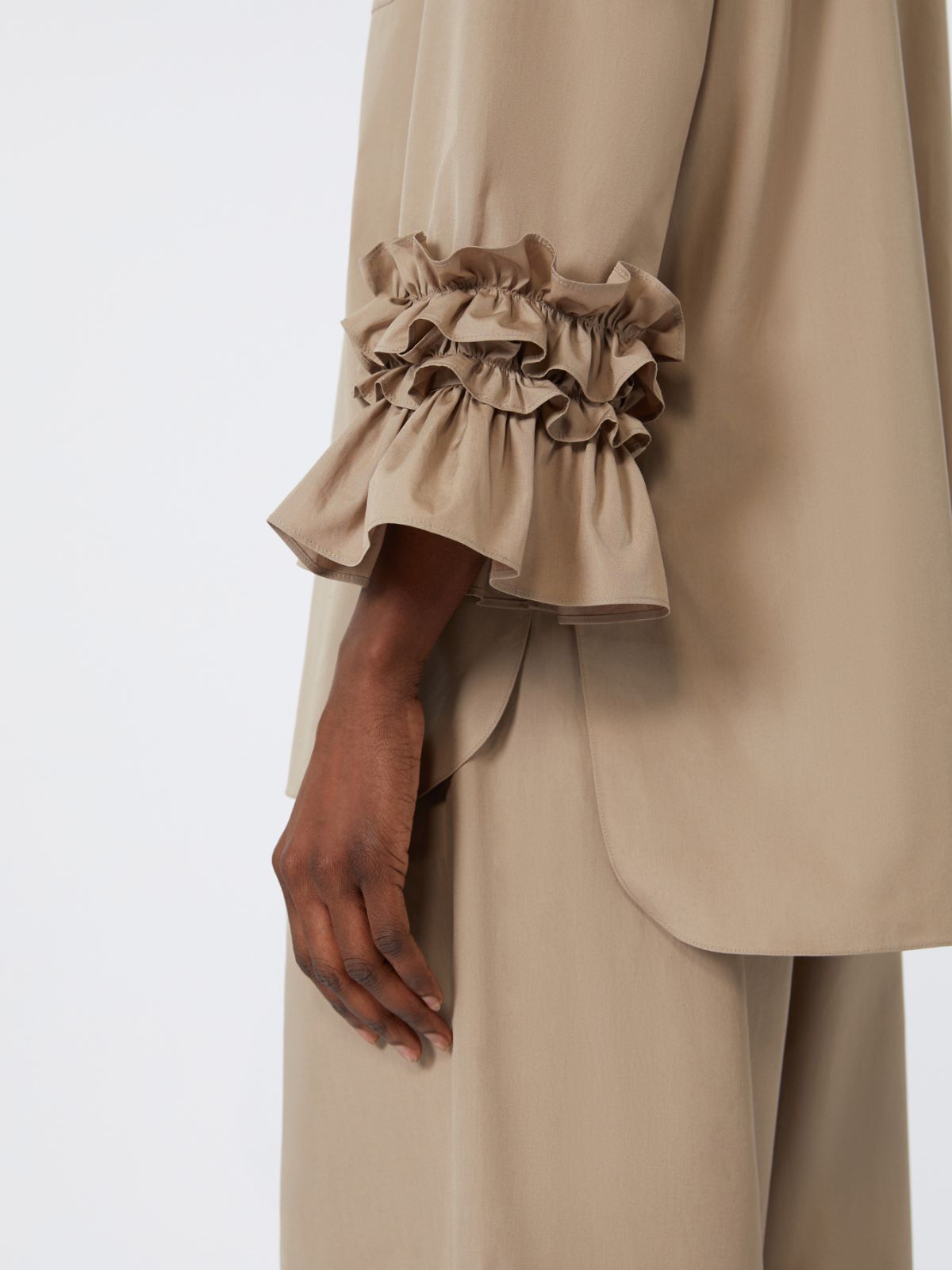 Flared washed poplin shirt - TURTLEDOVE - Max Mara - 4