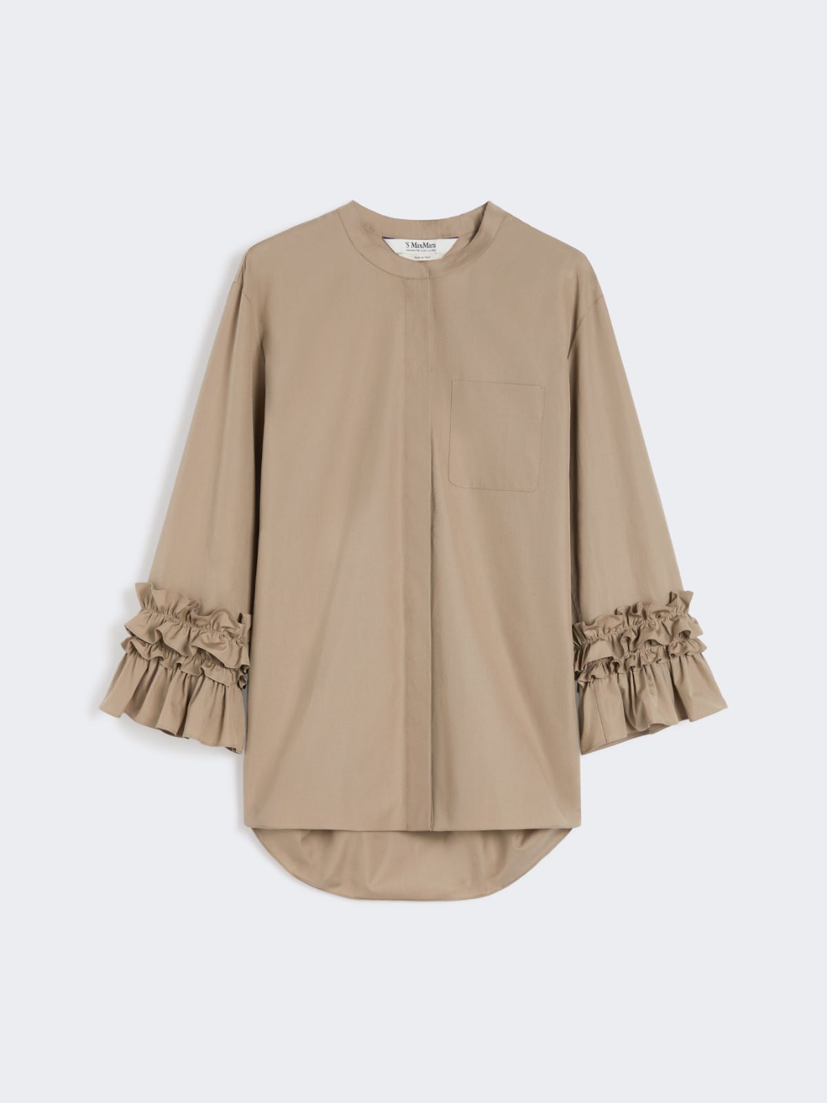 Flared washed poplin shirt - TURTLEDOVE - Max Mara - 9