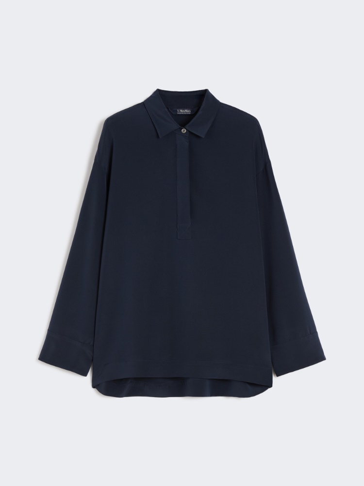 Crepe de chine shirt - MIDNIGHTBLUE - Max Mara
