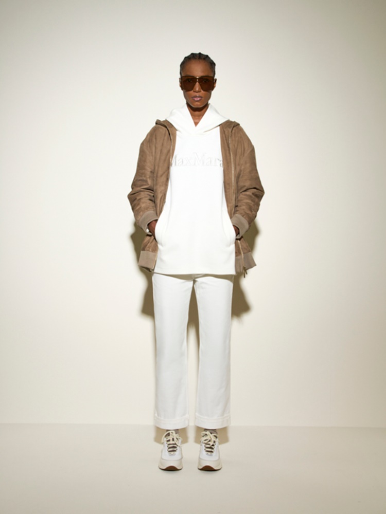 Stretch cotton bull denim jeans + WHITE - Maxmara