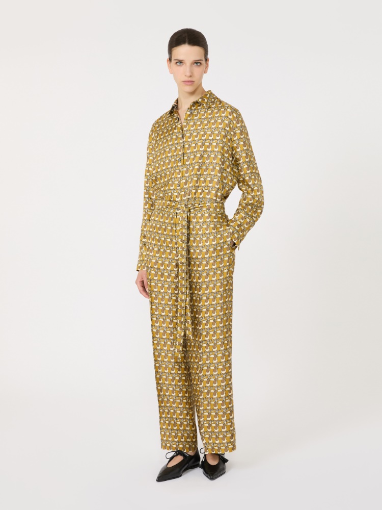 Hose aus bedruckter Seide + SENF - Max Mara