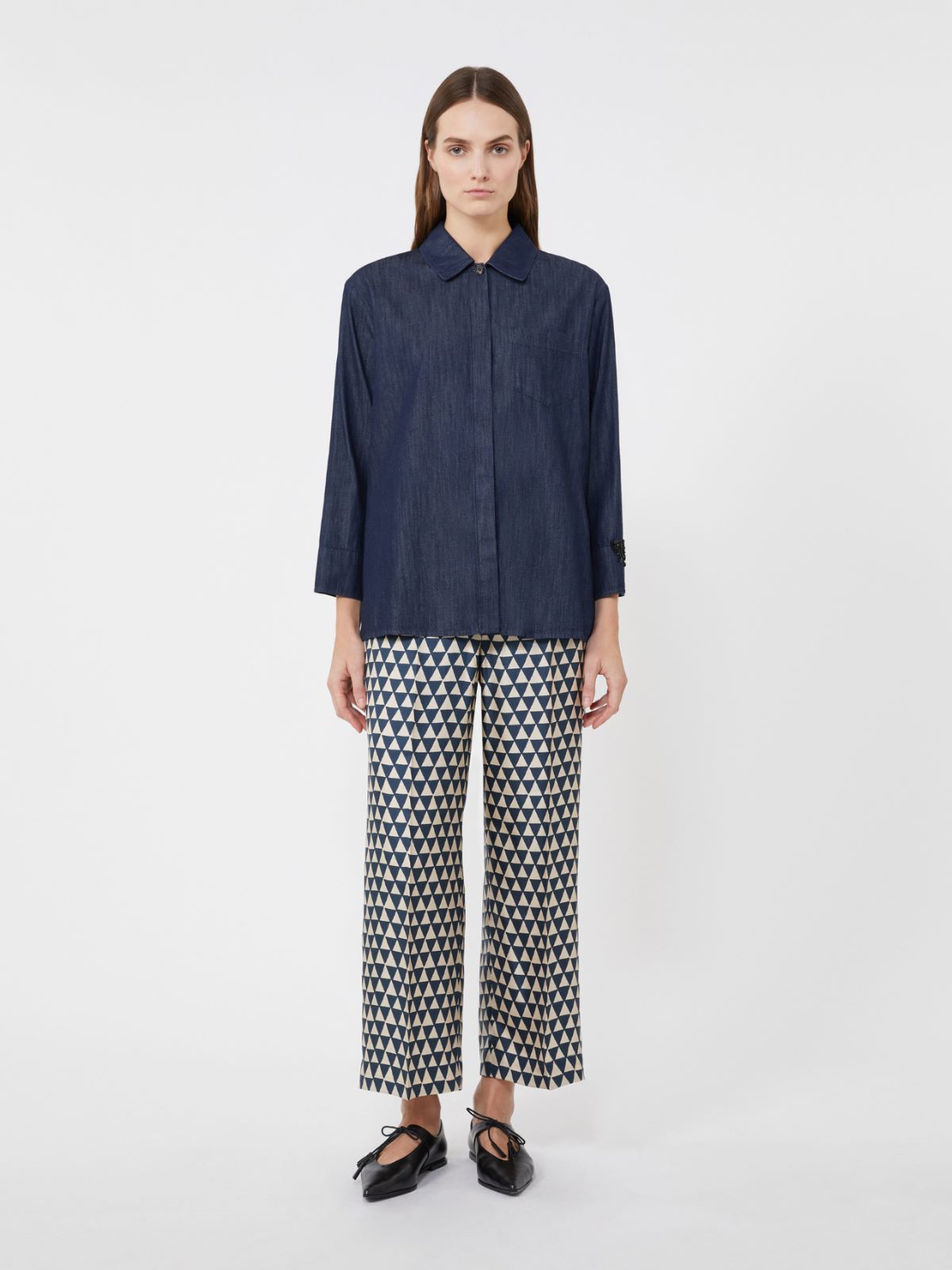 Printed silk trousers + ULTRAMARINE - Max Mara