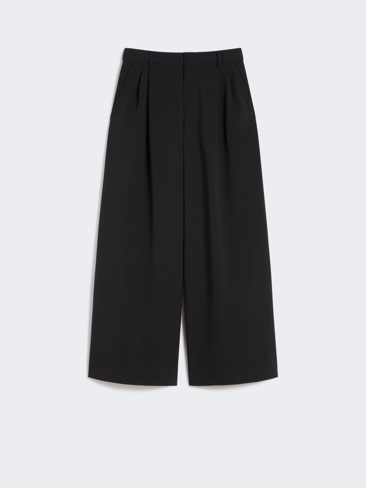 Wide-fit stretch gabardine trousers - BLACK - Max Mara - 8