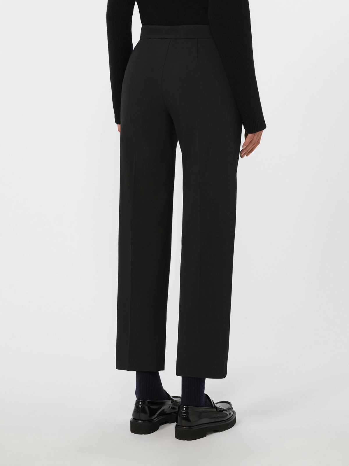 Slim gabardine trousers - BLACK - Max Mara - 3