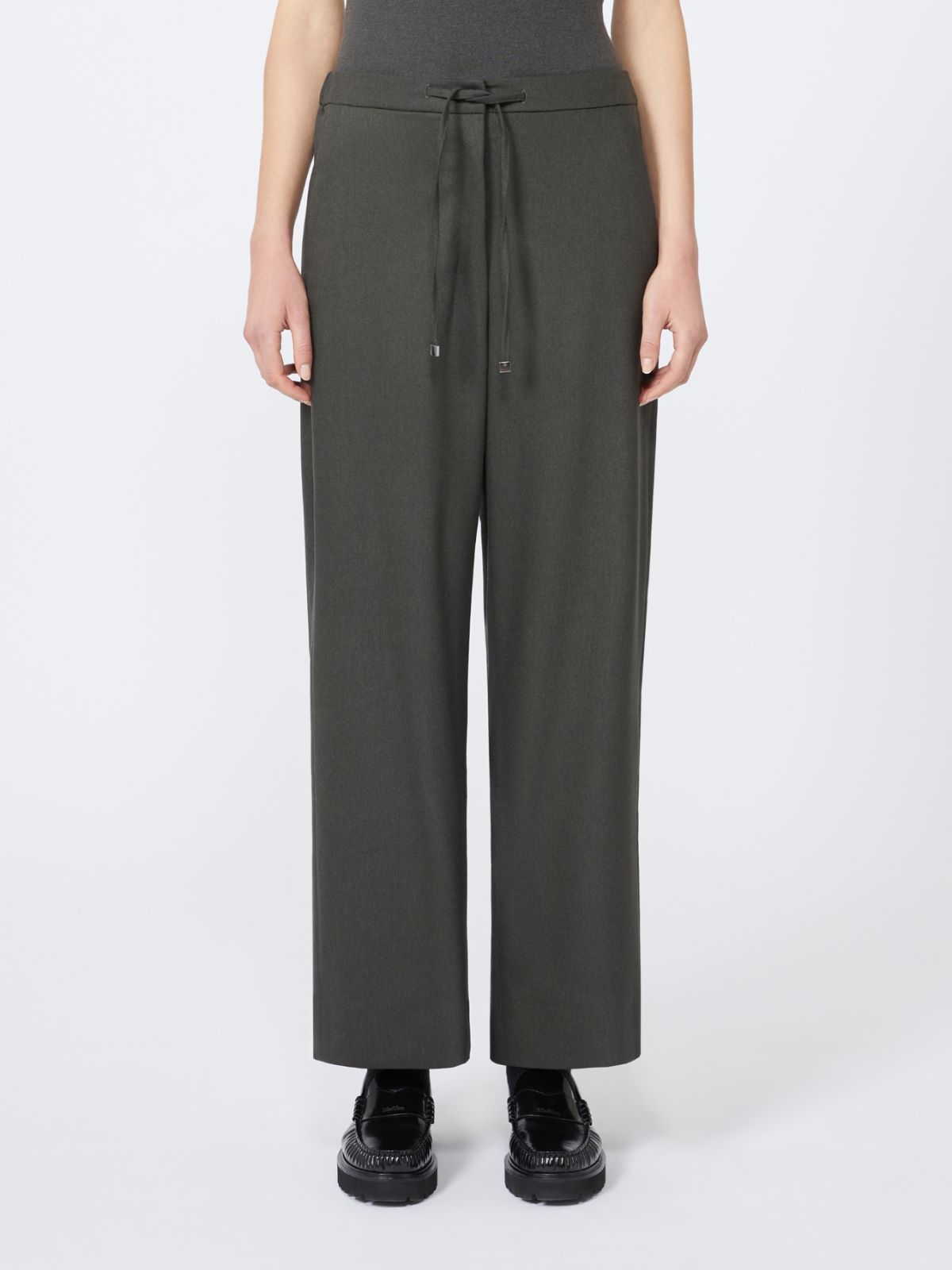 Wool joggers - DARK GREEN - Max Mara - 2
