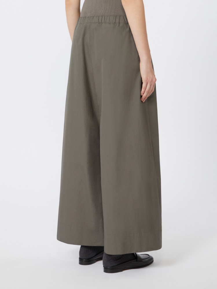 S MAX MARA[アウレオ] ピュア コットン ポプリン パンツ アウレオ] ピュア コットン ポプリン ドローストリング パンツ