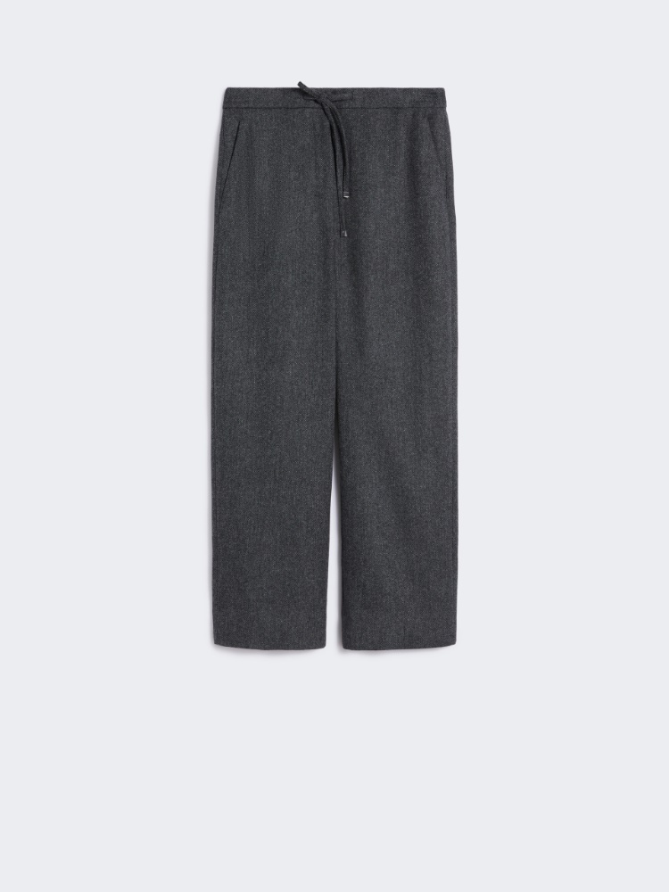 [リヴィオ] ウール カシミヤ ジョガー パンツ - BLACK - Max Mara
