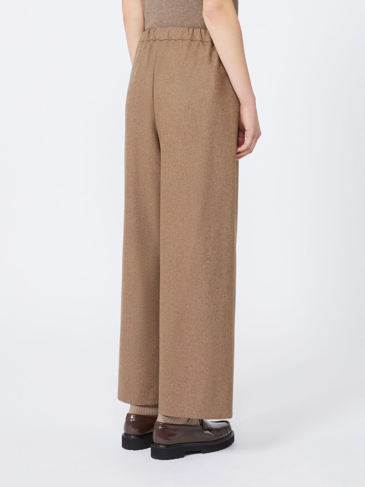 Bawełniane joggery z tkaniny Saxony - BRĄZOWY - Max Mara - 3