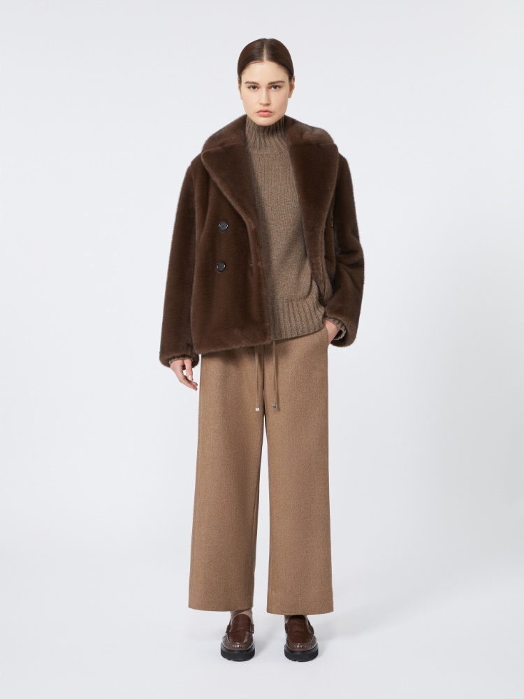 Pantalón jogging de lana Saxony - MARRON - Max Mara - 2