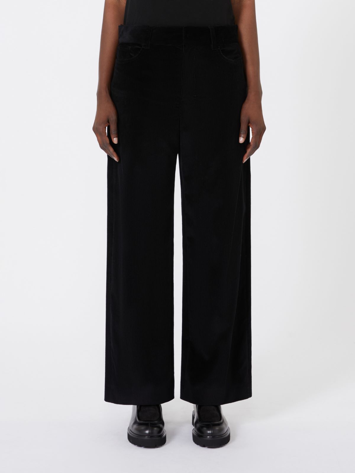 Corduroy trousers - BLACK - Max Mara - 2