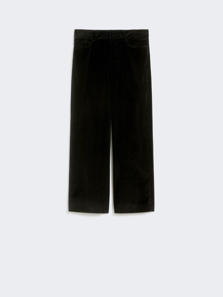 Corduroy trousers - BLACK - Max Mara