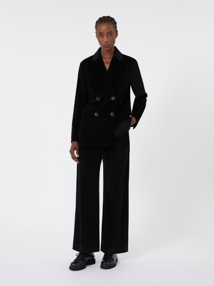 Corduroy trousers - BLACK - Max Mara