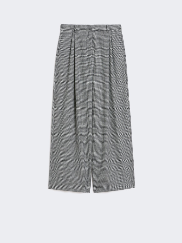Hose mit breitem Bein aus Wolle und Kaschmir - SCHWARZ - Max Mara