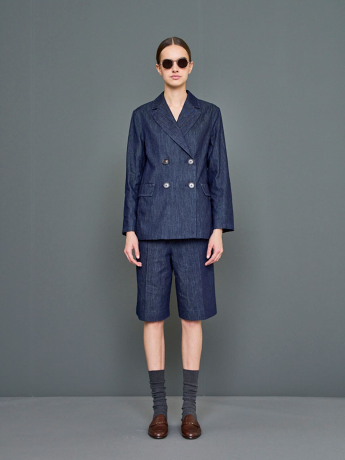 Indigo denim Bermuda shorts + ULTRAMARINE - Max Mara