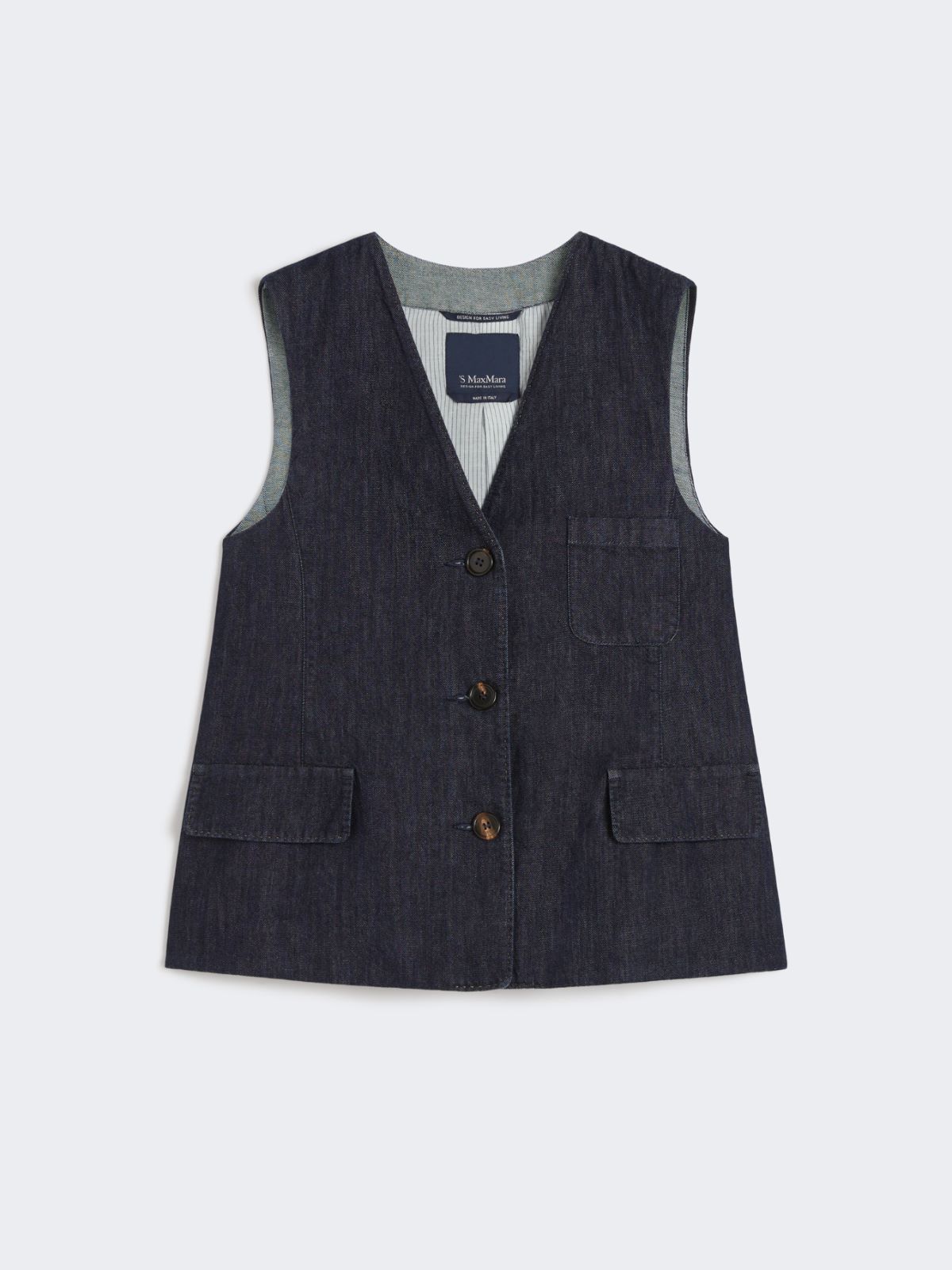 Single-breasted denim gilet - ULTRAMARINE - Max Mara - 8