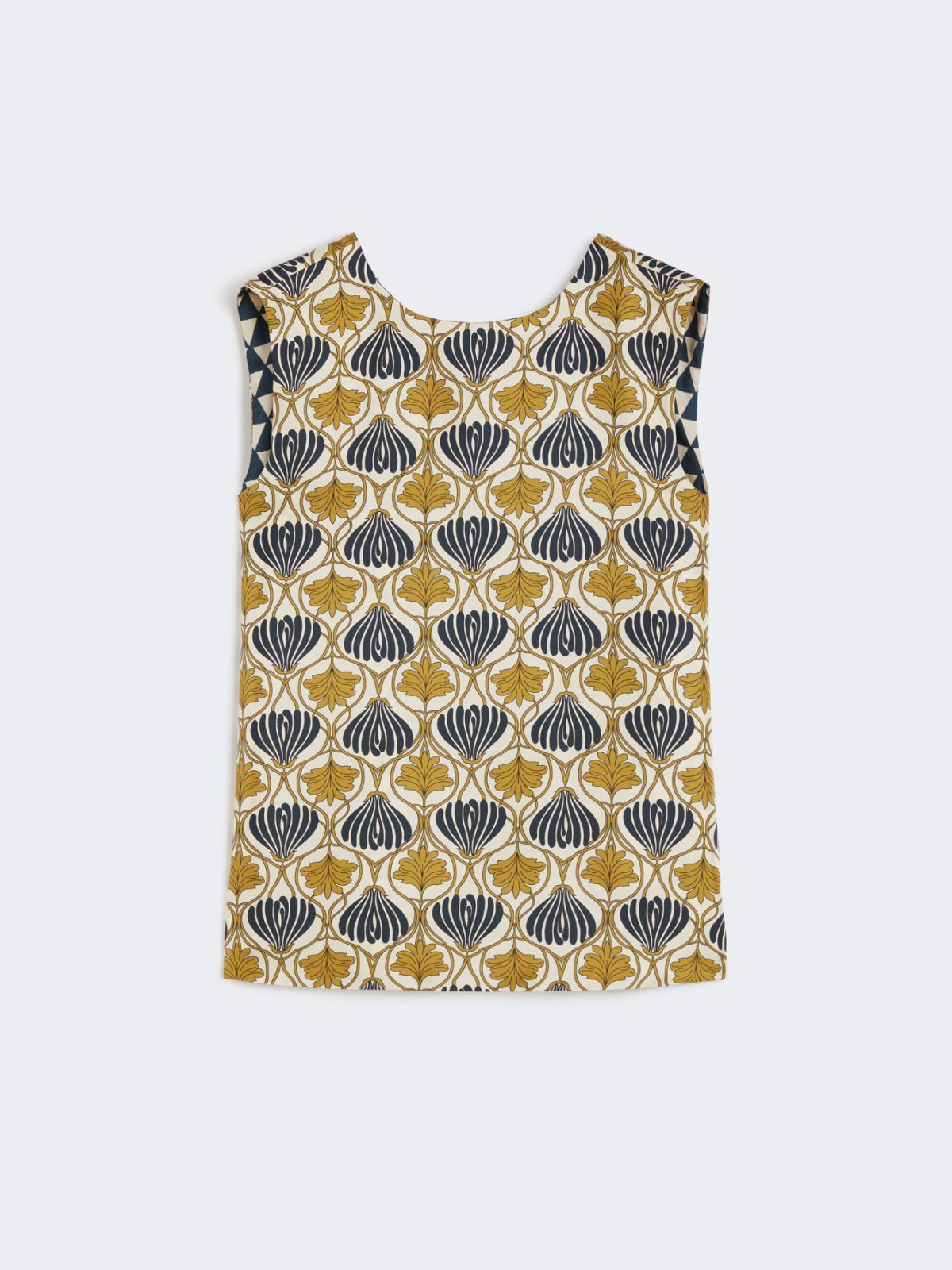 Reversible printed silk top - MUSTARD - Max Mara - 9
