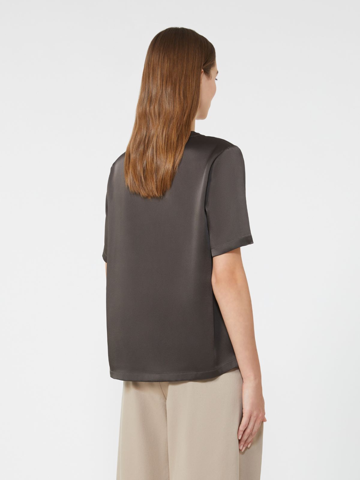 Satin T-shirt - GREEN - Max Mara - 3