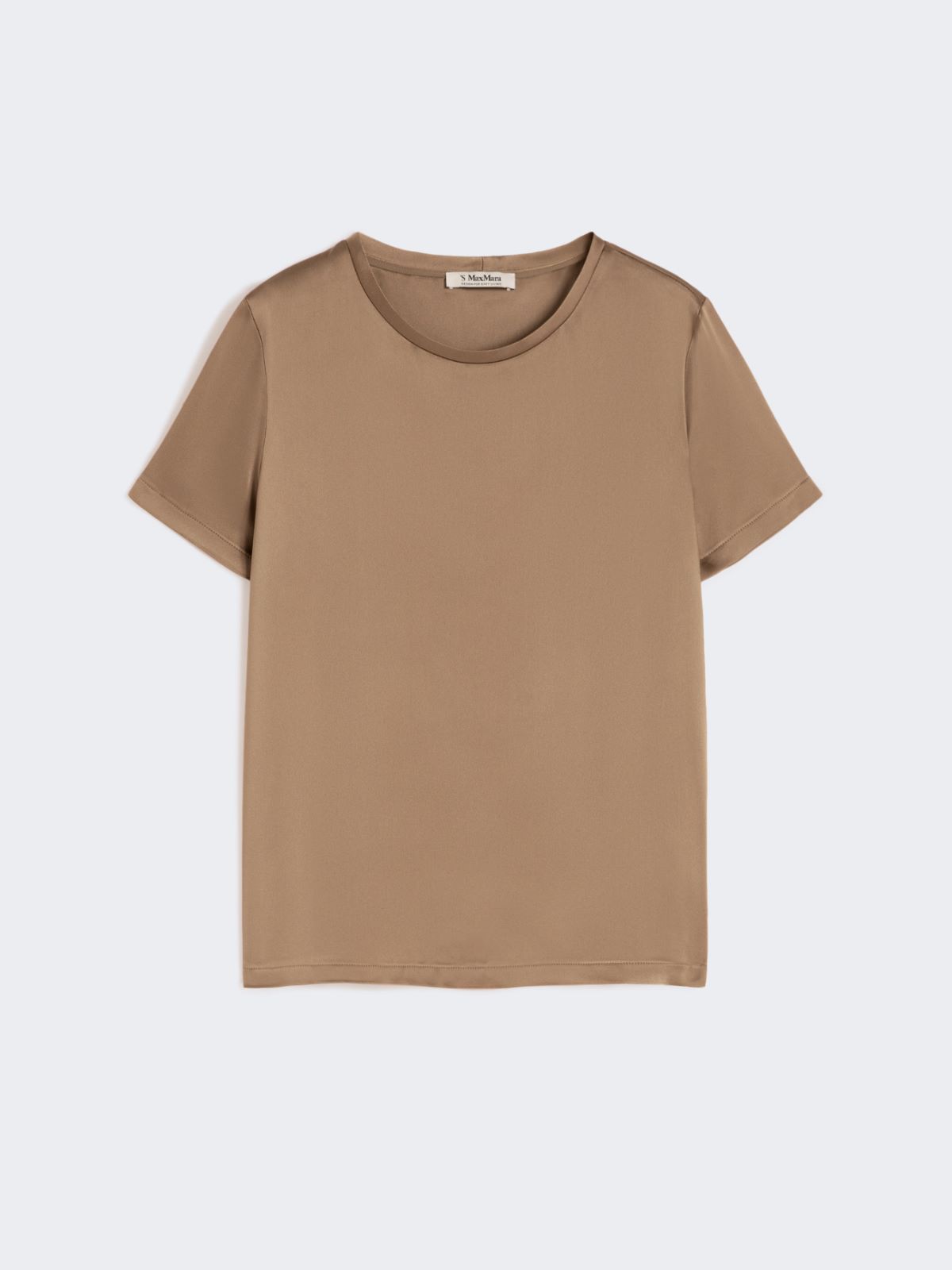 Satin T-shirt - BROWN - Max Mara - 9
