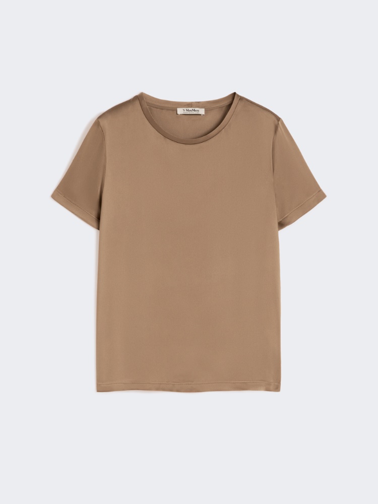 Satin T-shirt - BROWN - Max Mara