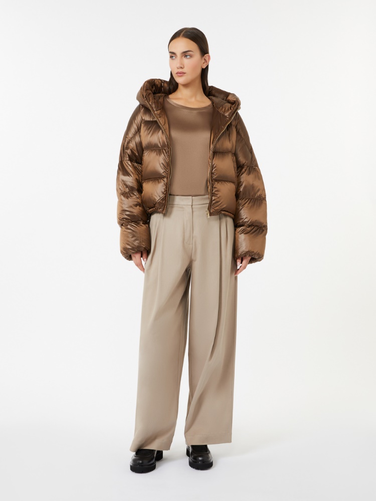 Satin T-shirt - BROWN - Max Mara