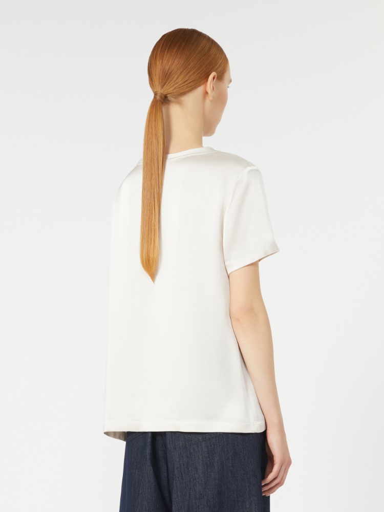 レベッカ] ビスコース サテン Tシャツ, beige | 
