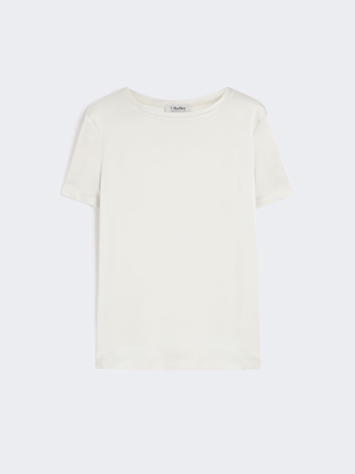 Viscose satin T-shirt - BEIGE - Max Mara - 8