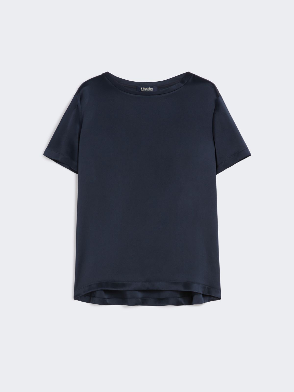 Viscose satin T-shirt - MIDNIGHTBLUE - Max Mara - 8