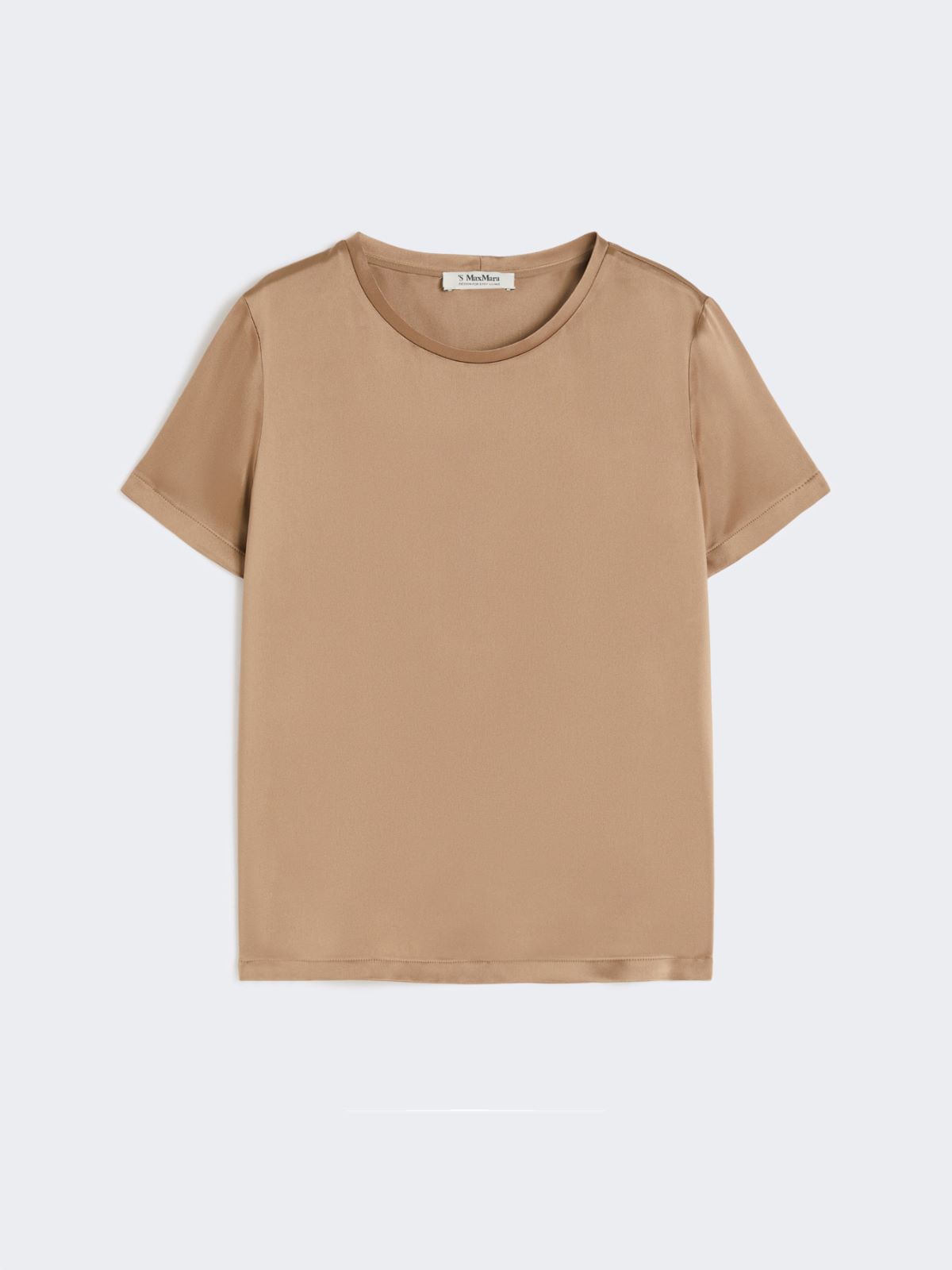 Viscose satin T-shirt - CAMEL - Max Mara - 8