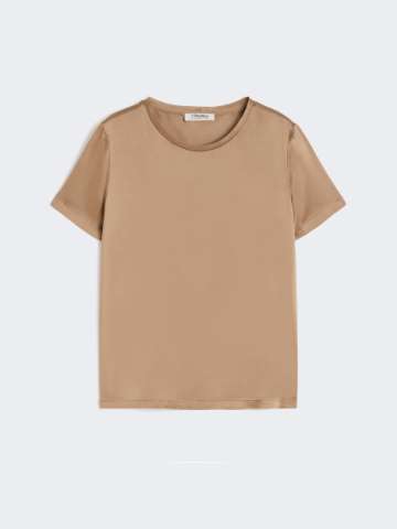 Max Mara サテンとジャージーのTシャツ Satin t shirt | Max Mara