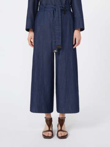 MAX MARA｜SLACKS (UMANITA (29136101 027 / 29136101600 02 Stretch cotton-blend trousers, black | 
