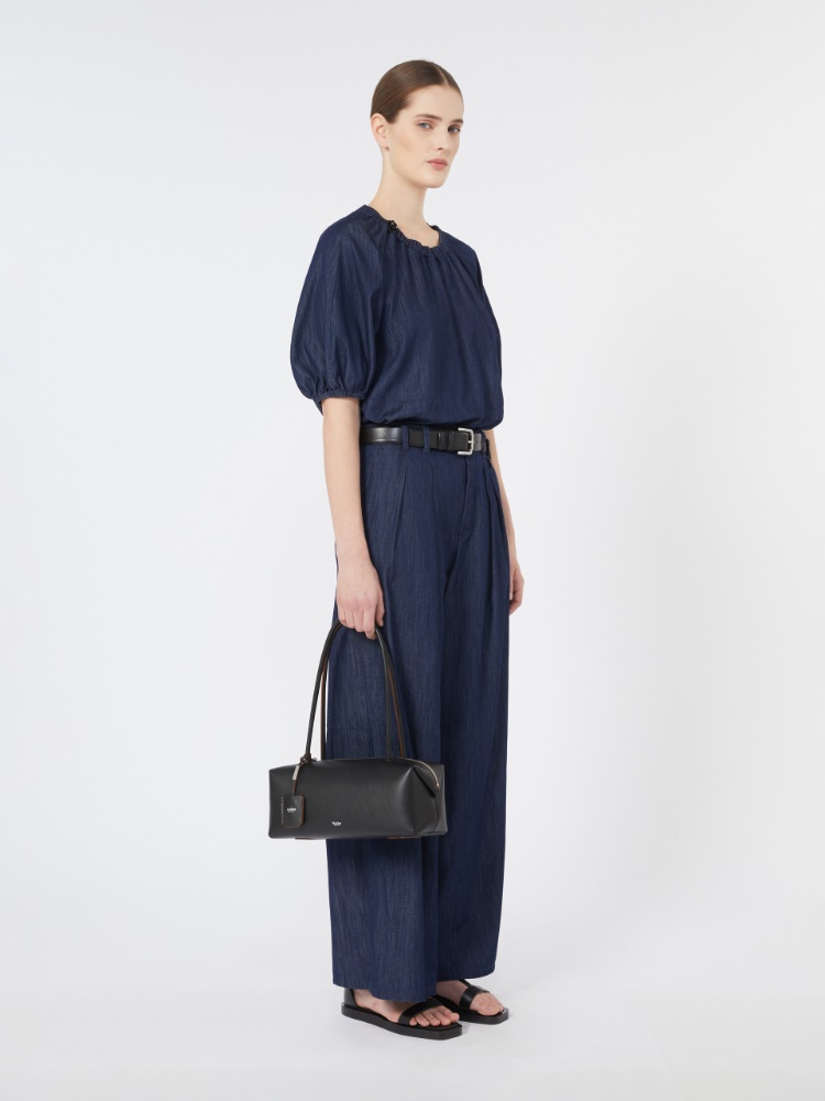 Pantalone in denim di cotone - BLU NOTTE - Max Mara