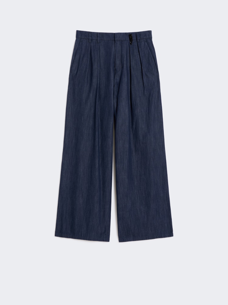 Pantalone in denim di cotone - BLU NOTTE - Max Mara