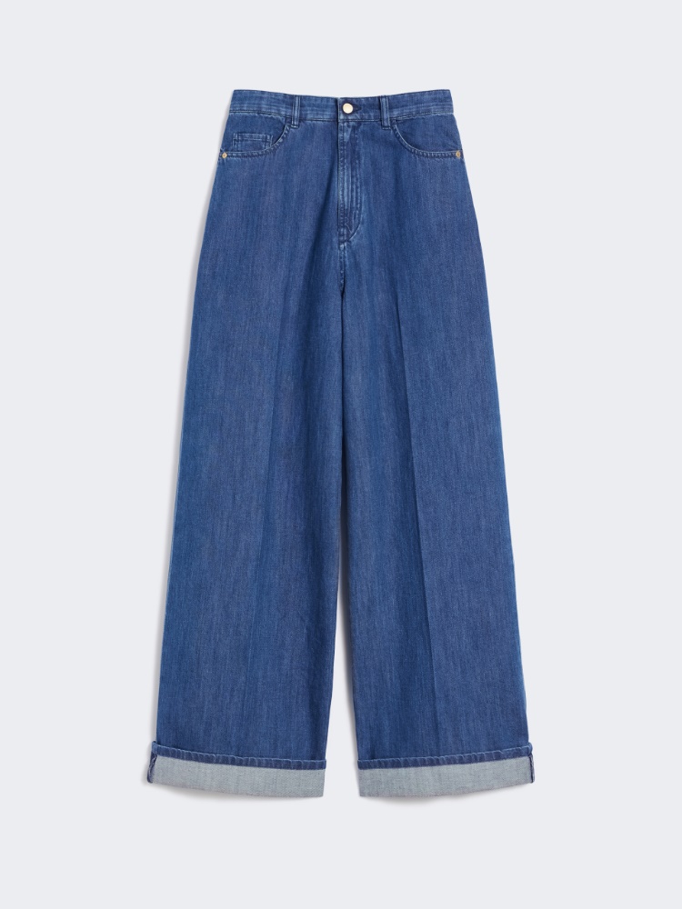 [ルピーノ] ピュア コットン デニム パンツ - ULTRAMARINE - Max Mara