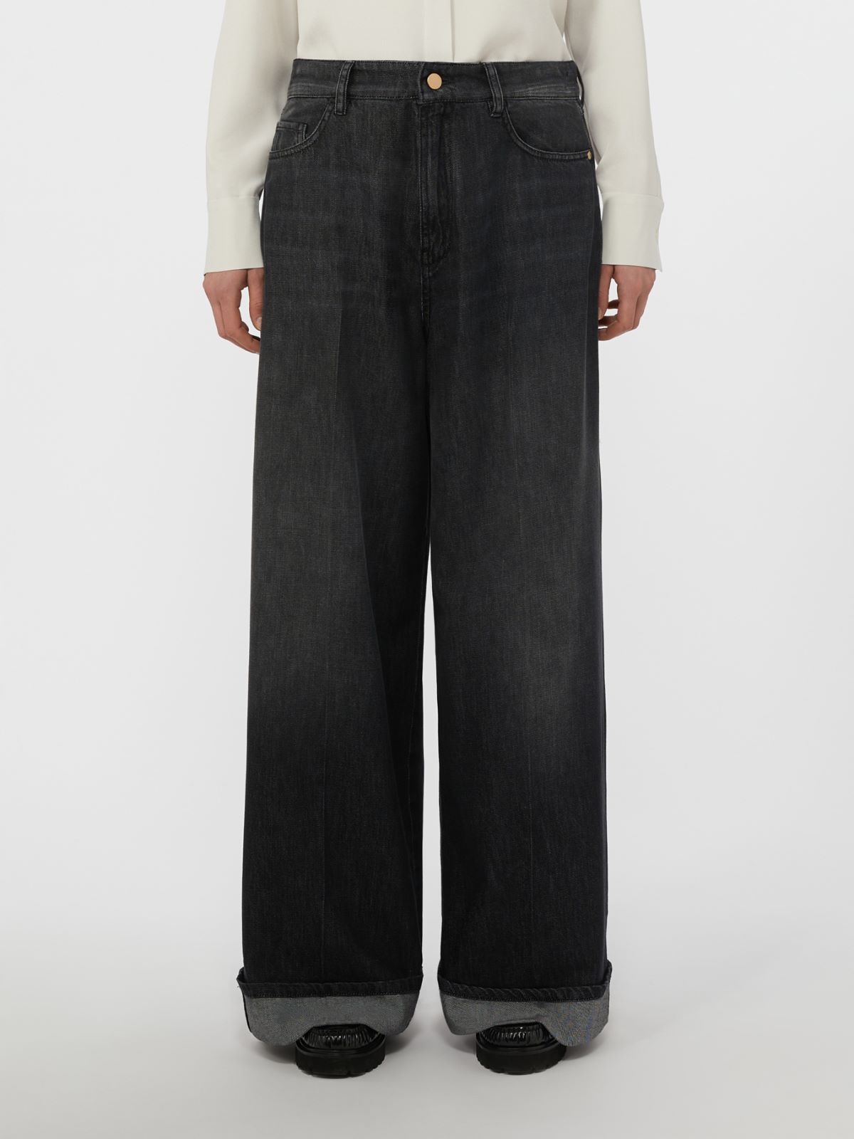 Denim turn-up jeans - BLACK - Max Mara - 2