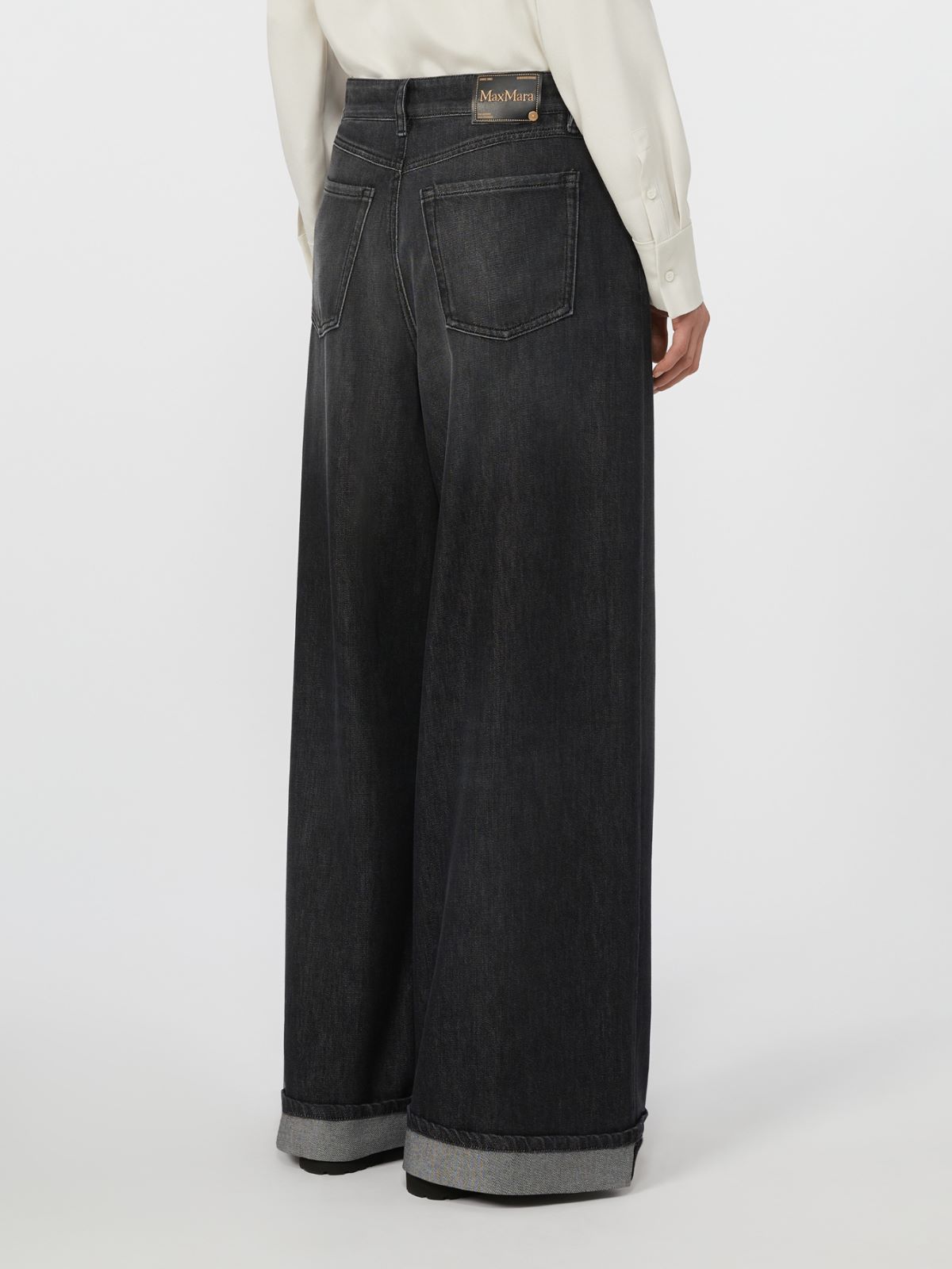 Denim turn-up jeans - BLACK - Max Mara - 3
