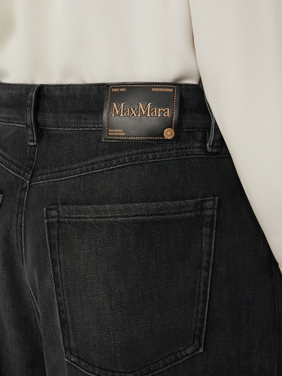 Denim turn-up jeans - BLACK - Max Mara - 4