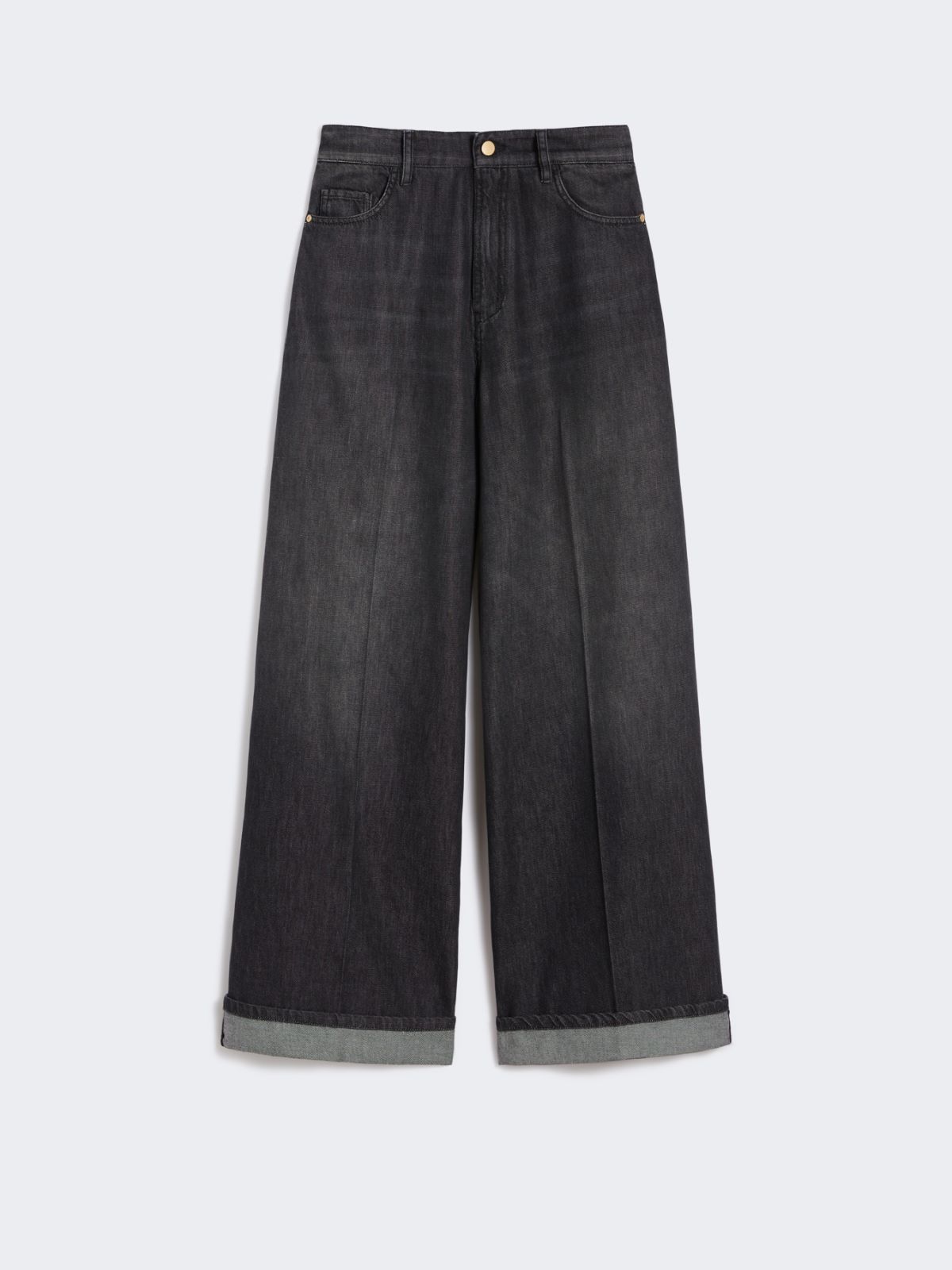 Denim turn-up jeans - BLACK - Max Mara - 9
