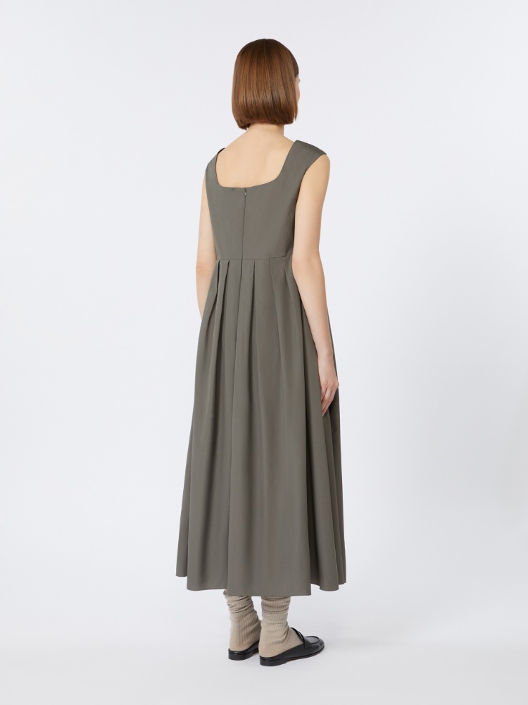 リチア] ピュア コットン ポプリン ロング ドレス, medium grey