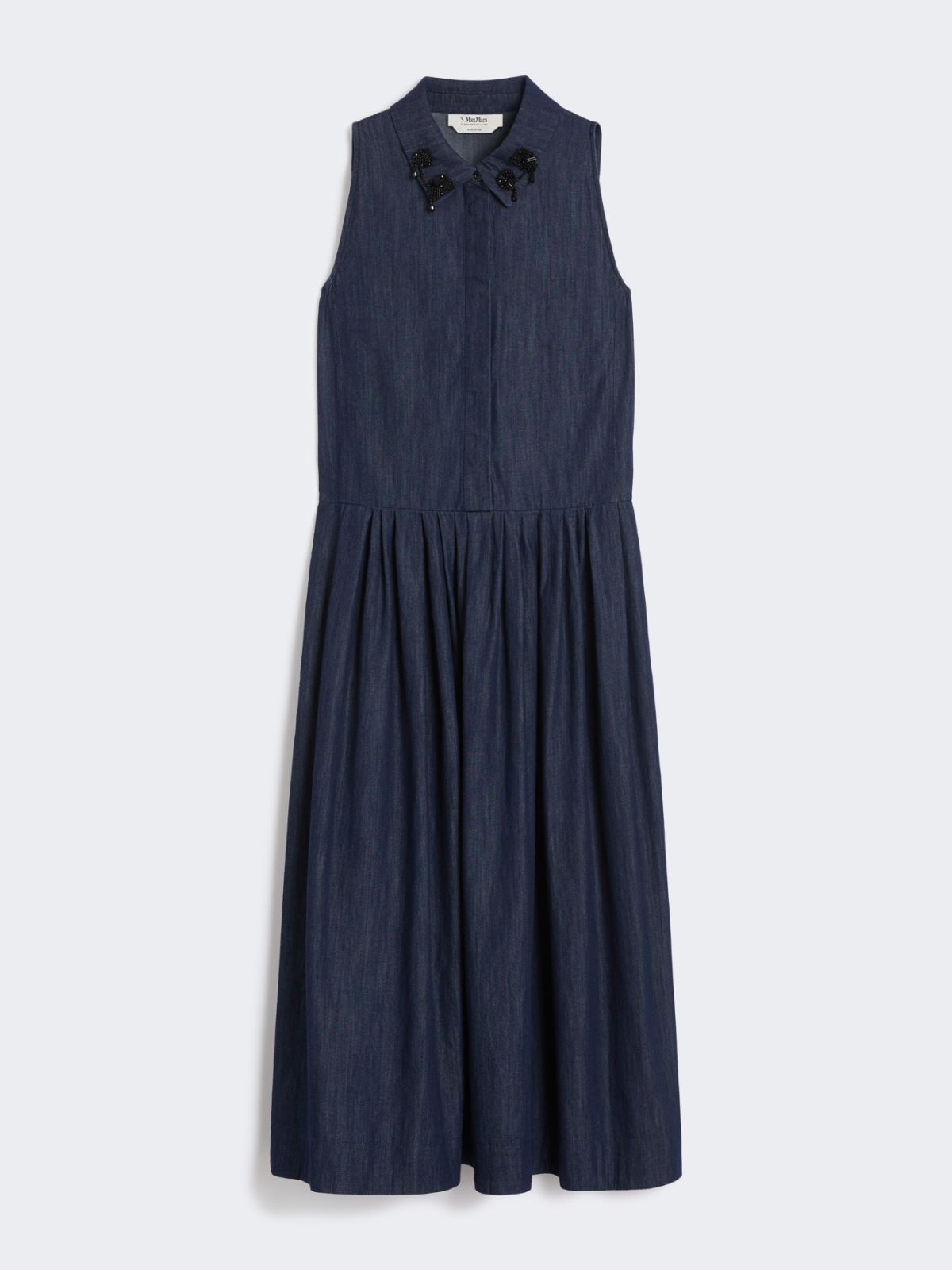Ärmelloses Kleid aus Denim - NACHTBLAU - Max Mara - 10