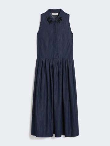 【I AM MARI】Refuse Square Shirred Denim Dress(With belt) 312cf11d-d05e-4d33-9c63-