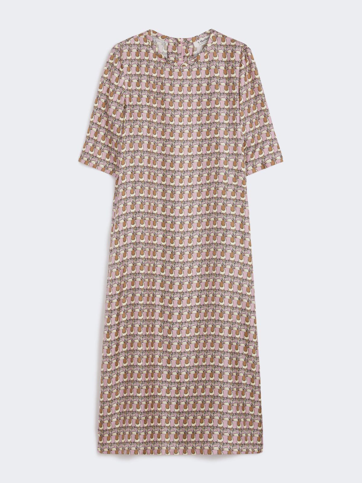 Printed silk twill dress - PINK - Max Mara - 8