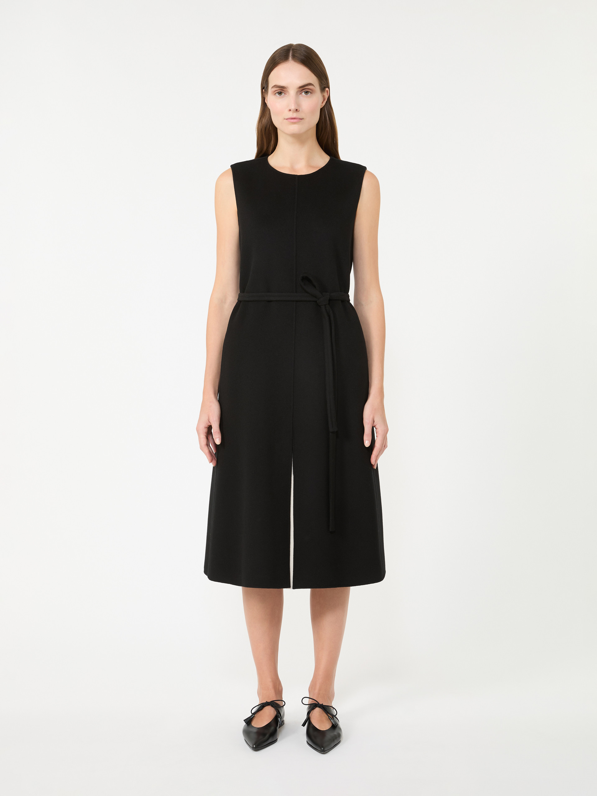 [シッシ] ピュア ウール ダブルフェイス ドレス - BLACK - Max Mara - 2