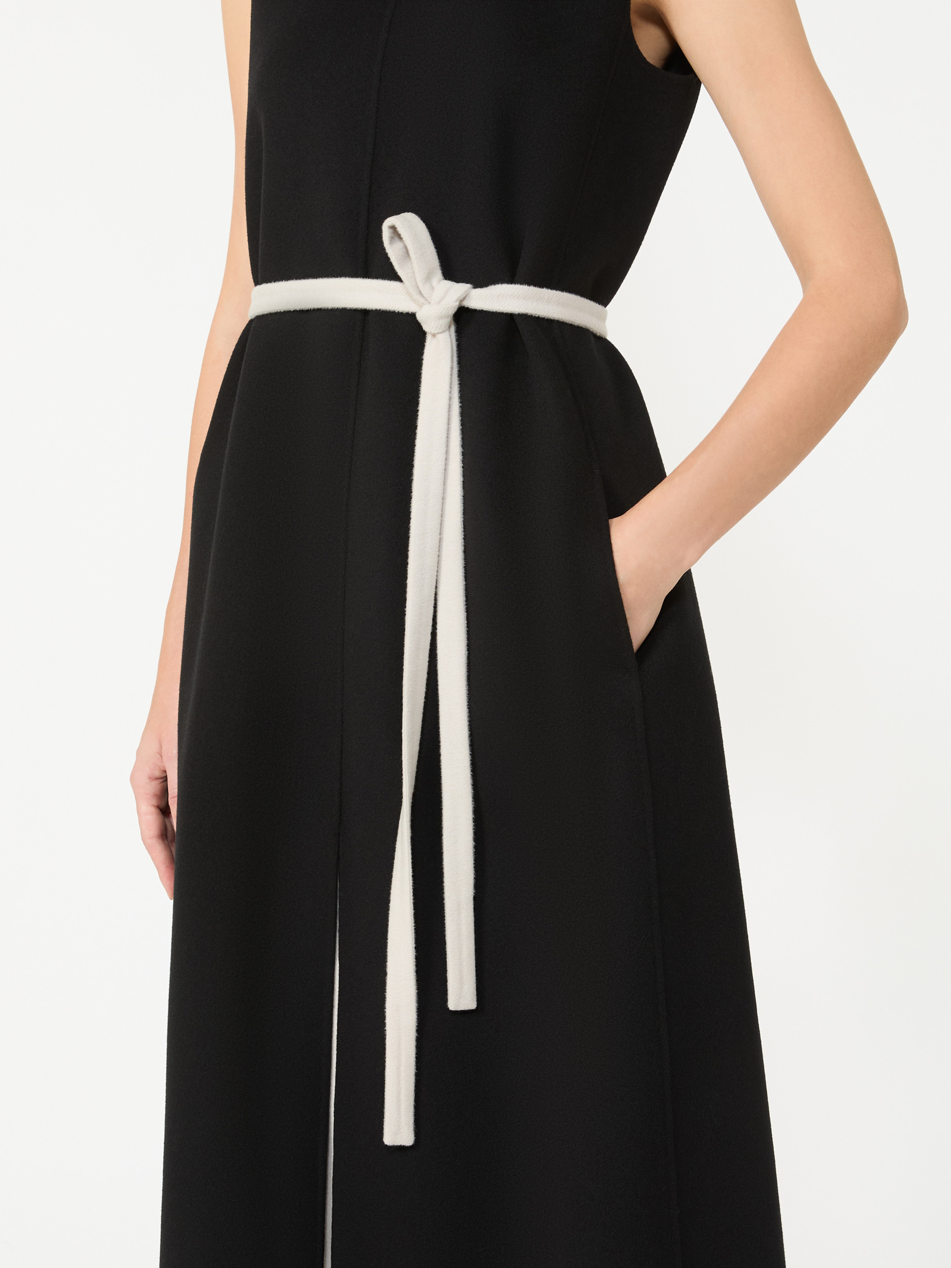 [シッシ] ピュア ウール ダブルフェイス ドレス - BLACK - Max Mara - 5