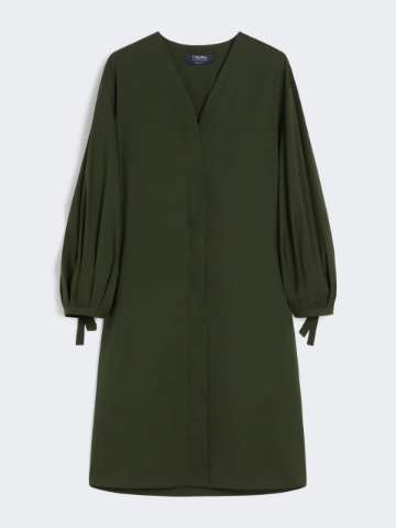 MAX MARA TEAK COMPACT MIDI DRESS マックスマーラ ティーク Teak knitted midi dress in black - Max Mara | Mytheresa