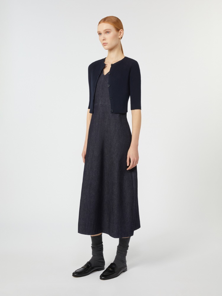 Flared denim dress - MIDNIGHTBLUE - Max Mara
