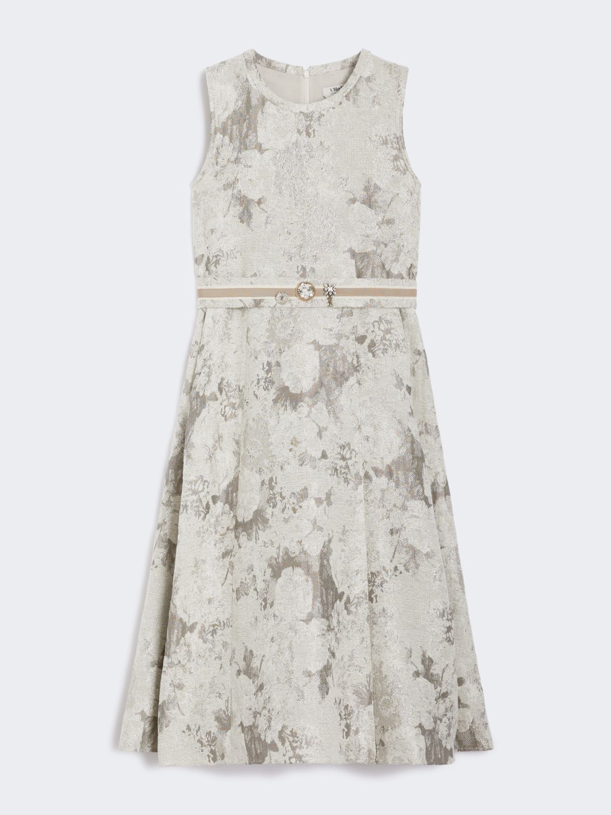 Sleeveless jacquard dress - ECRU - Max Mara - 9