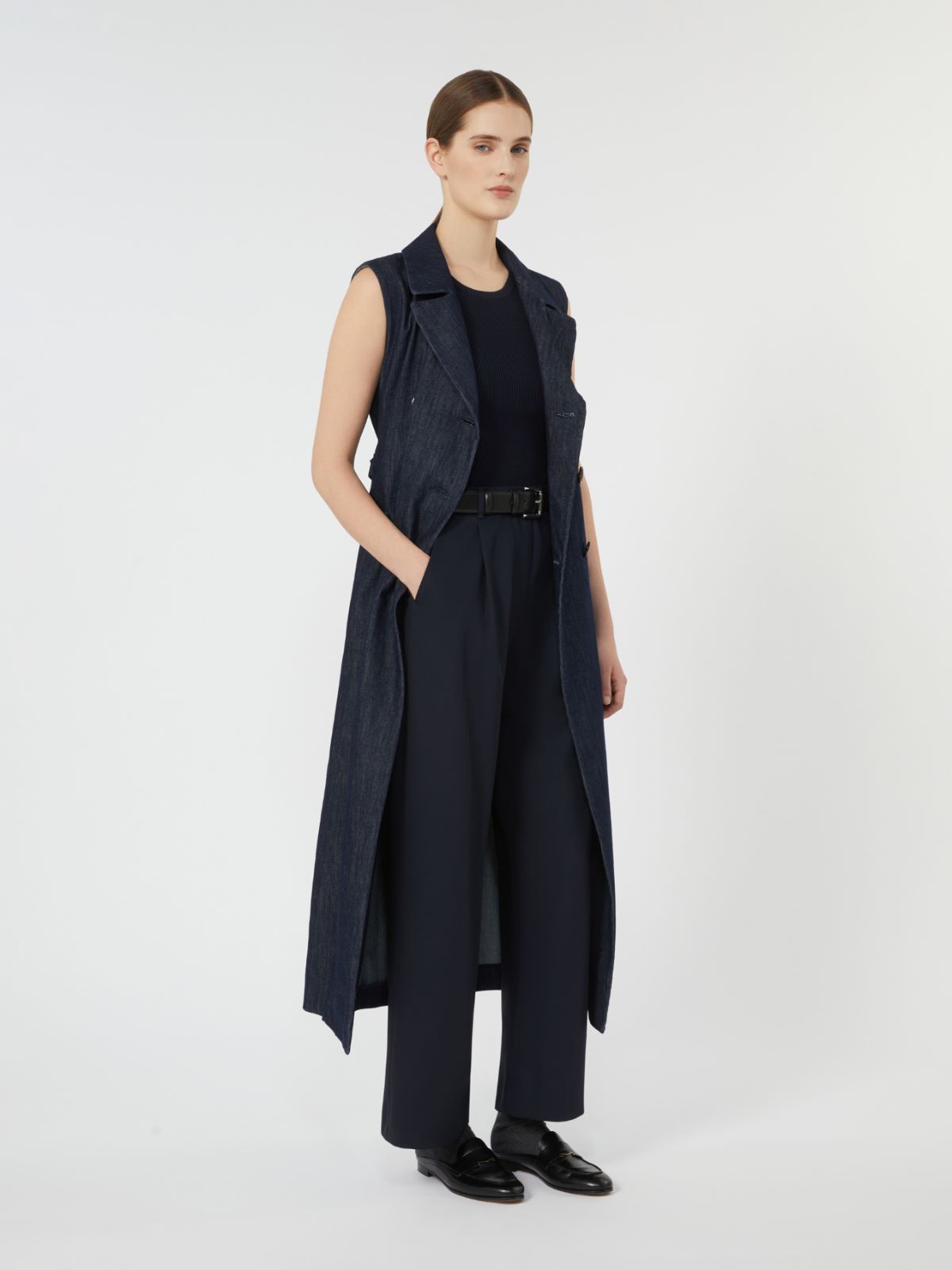 Long denim gilet - ULTRAMARINE - Max Mara - 9