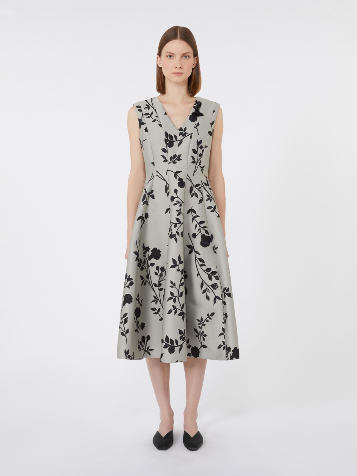 Cotton-blend jacquard dress - ECRU - Max Mara - 2